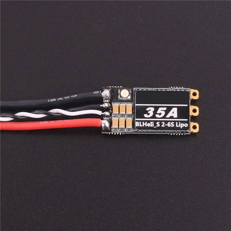 ABJL 2X BLHeli_S 35A Brushless ESC 2-6S Lipo Built-in RGB LED DShot150/300/600 ONESHOT125 for RC Drone