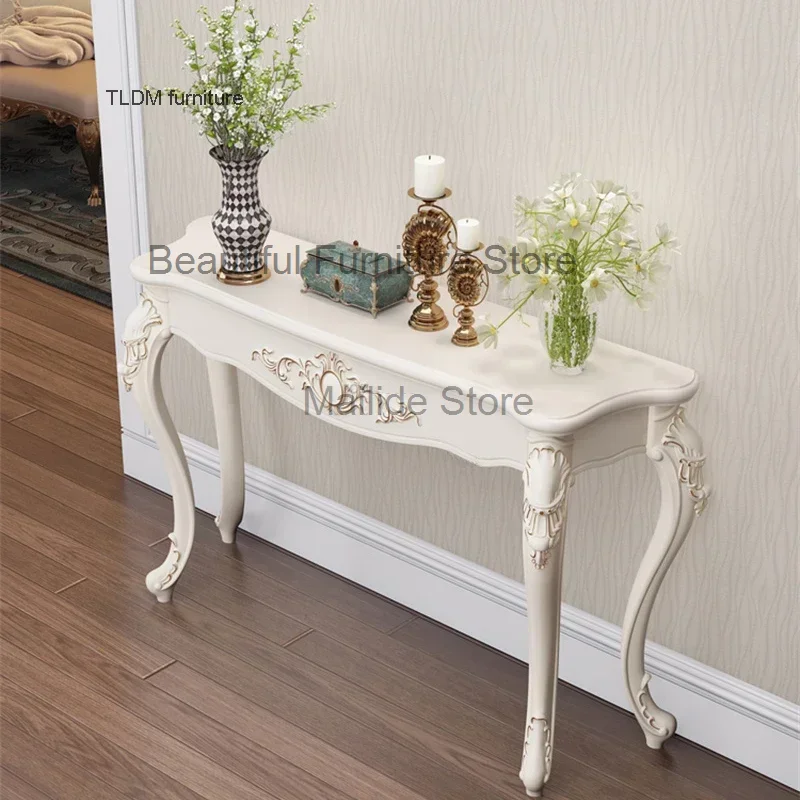 Modern Solid Wood Console Table Living Room Furniture Against The Wall Consol Entrance Table Home Corridor Decoration Table