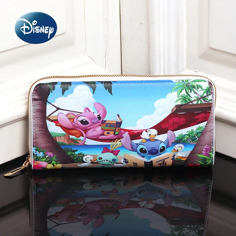 Disney Stitch New Children's Wallet Cartoon Cute Children's Zero Wallet Large Capacity Multi Card Slot Fashion Girls' Wallet