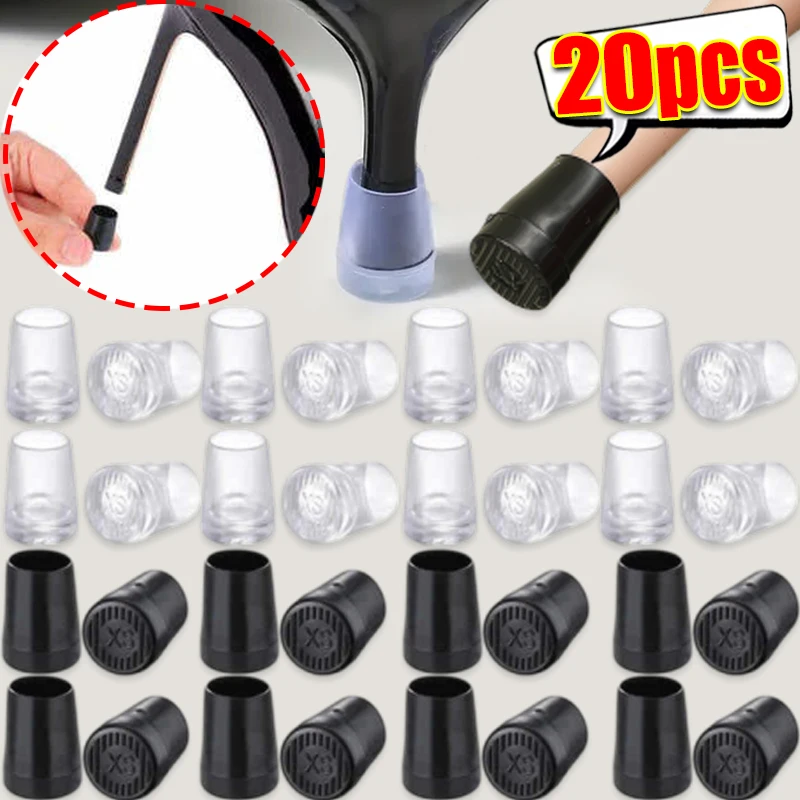 2-20pairs Round Heel Protector Stoppers Antislip High Heeler Bridal Stiletto Dancing Wear-resistant Shoe Cover Shock-absorbing