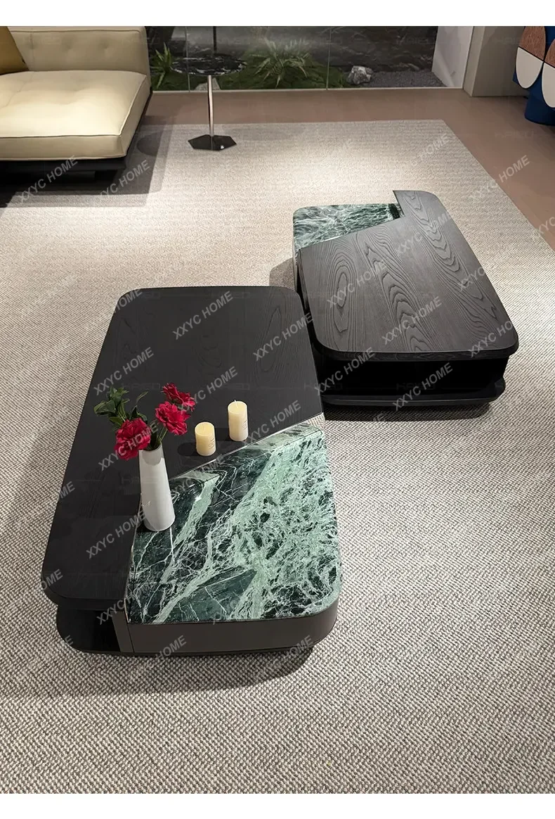 High-end light luxury rectangular living room household Italian minimalist tea table