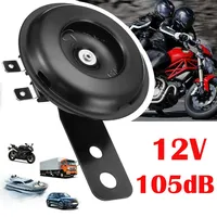 Motorcycle Electric Horn Kits 6V 12V 36V 48V 60V 72V 1.5A 110db Waterproof Round Loud Horn Speaker Scooter Moped EBike