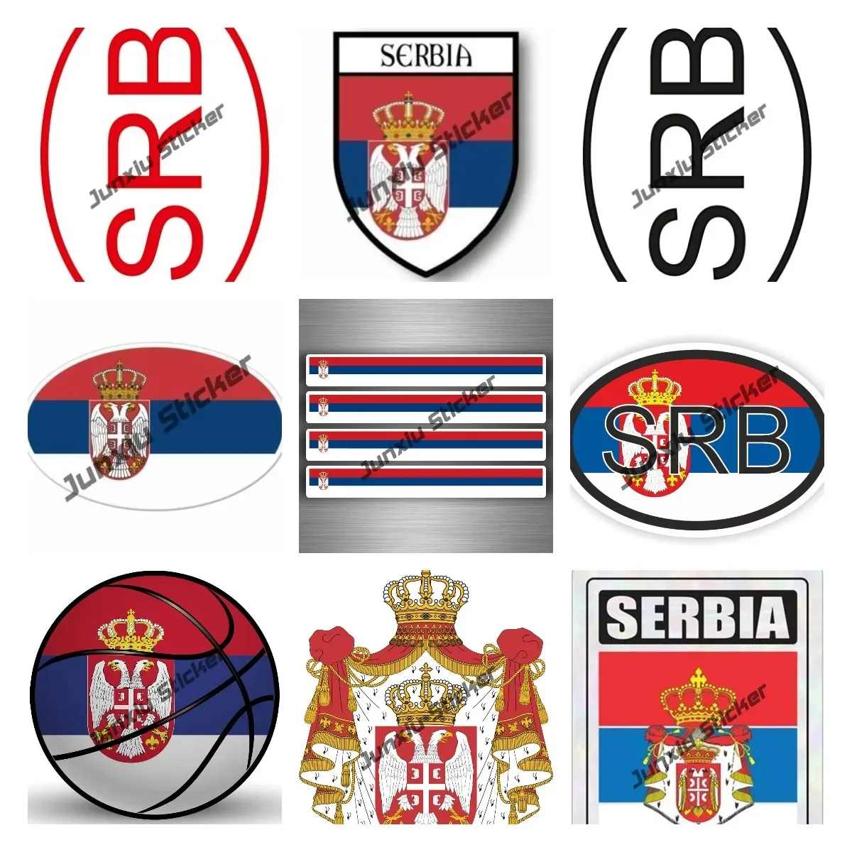 

Serbia Flag Sticker for Laptop Car Window Motocross Decoration Decal