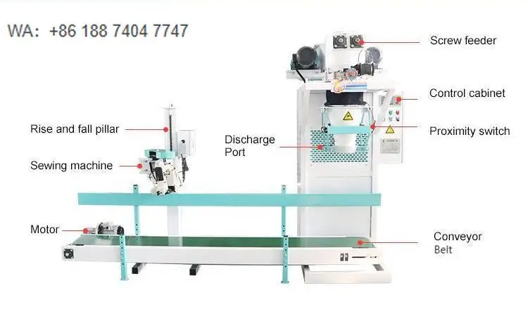 Máquina Empacadora de Harina de Maíz en Polvo de 5 kg, 15 kg y 25 kg, Monitoreo Remoto, Alta Precisión, Ahorro de Energía para la Industria Alimentaria y Agrícola