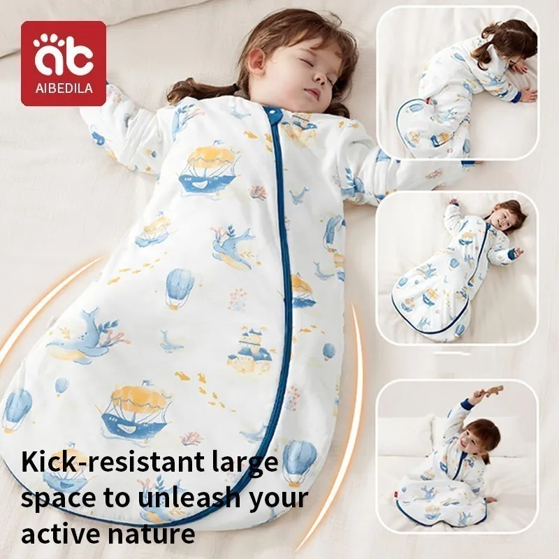 AIBEDILA Baby Sleeping Bag for Babies New Born Baby Items Newborn Thermostatic Leg Wraps Autumn Winter Bags Children Child Kids