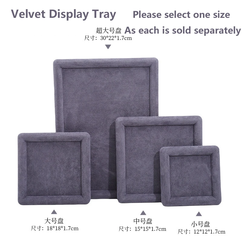NONE Velvet Jewelry Display Tray Black 5