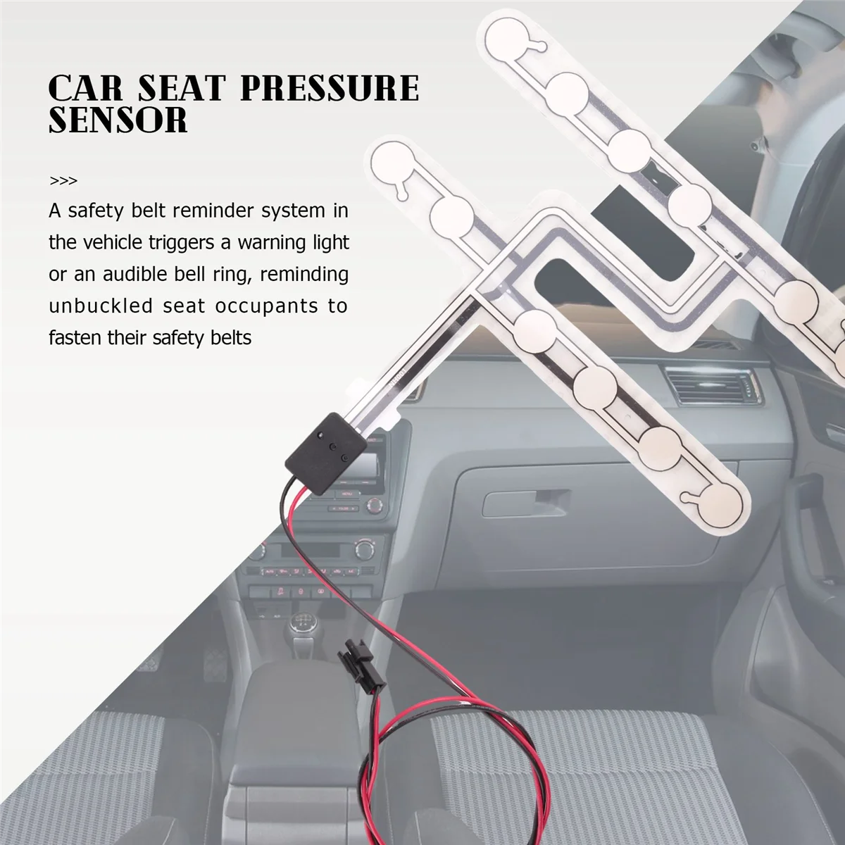 Universal Car Seat Pressure Sensor Safety Belt Warning Reminder Pad Occupied Seated Alarm Accessory A