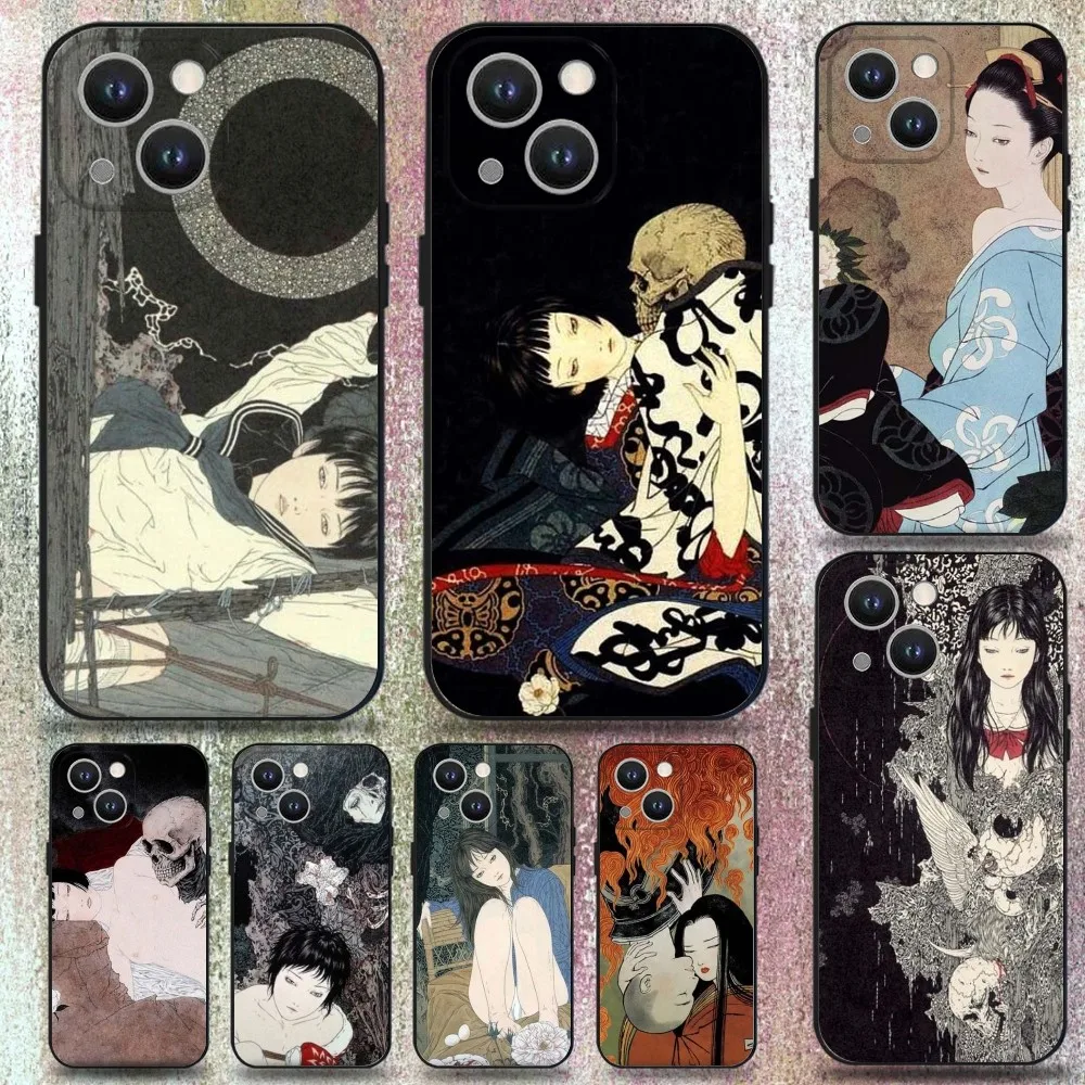 

MaiYaCa Takato Yamamoto Phone Case For iPhone 16,15,14,13,12,11 Plus,Pro Max,XS,X,XR,SE,Mini,8,7,Soft Silicone Black Cover
