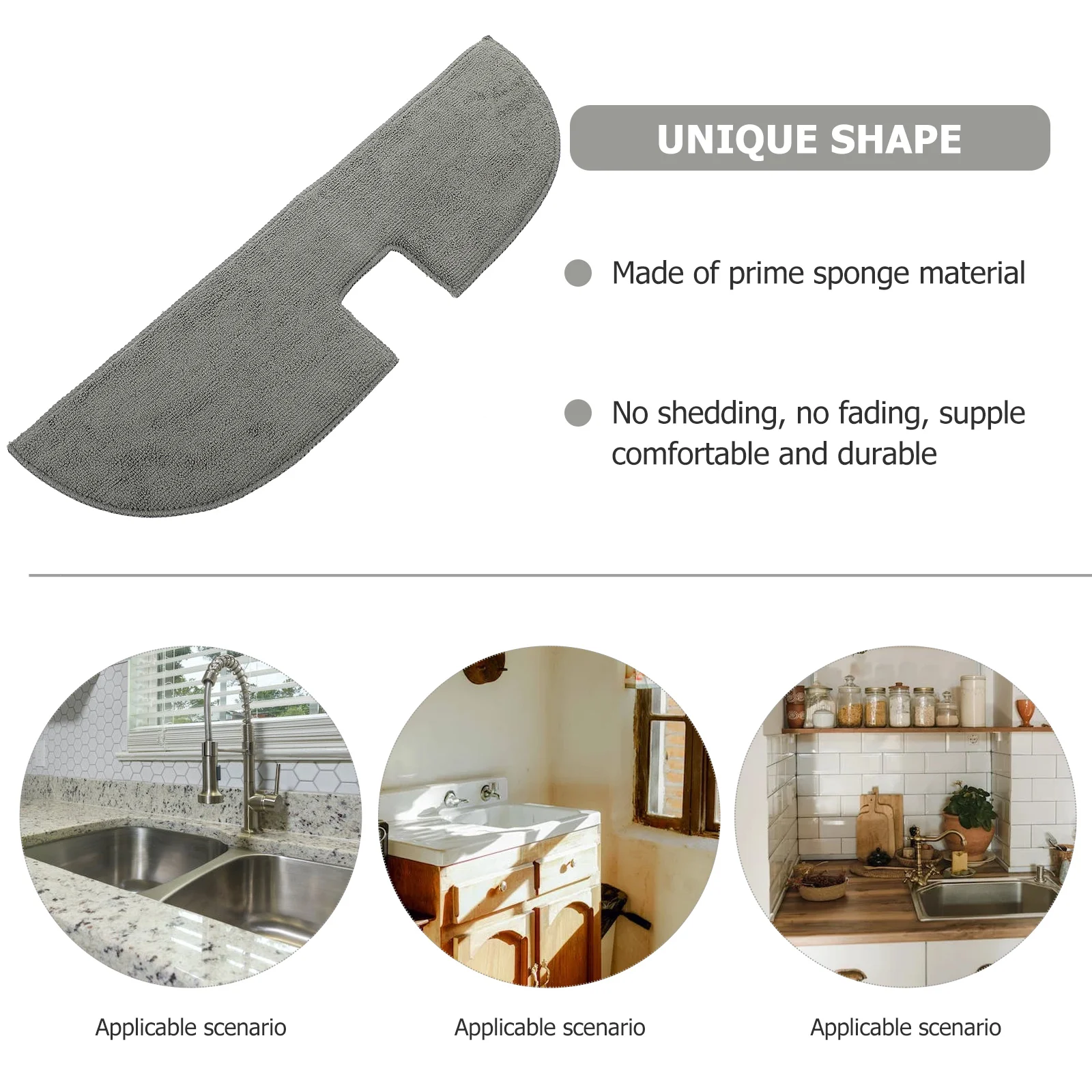 

Anti- Mat Kitchen Sink Protectors Absorbent Pads Drip Catcher Water Drain Mats No Fade Fits Margin Easy