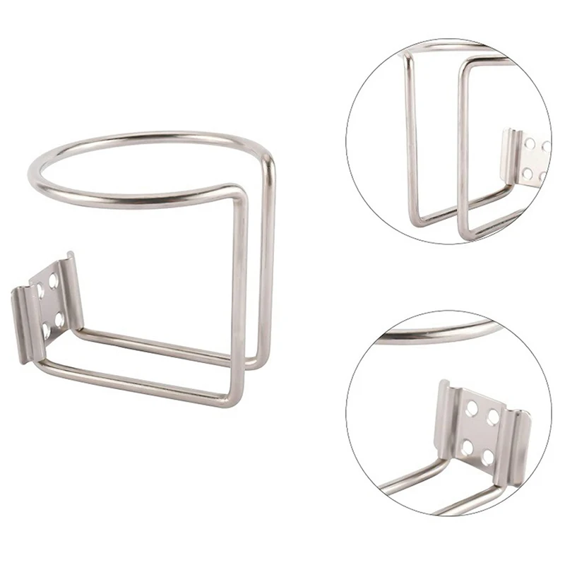Soporte de botella de acero para coche y barco, accesorio de 2 piezas para bebidas, para yate, camión, RV, Camper