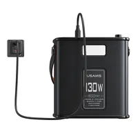 USAMS 2023 New High Capacity Portable Power Station AAACC 130W 80000mAh Charger Power Bank with Outdoor Emergency Led light