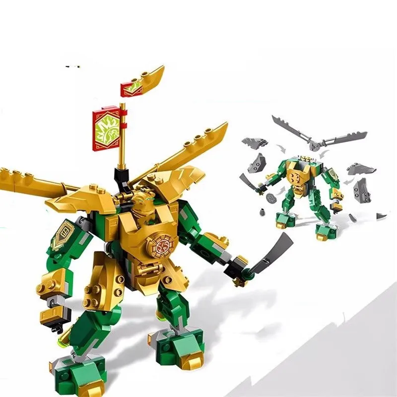 MOC Phantom Robot Mecha Wars EVO Building Kit Ninja Robot Assembling Building Blocks and Toys, Free 2 Minifigures and Weapons