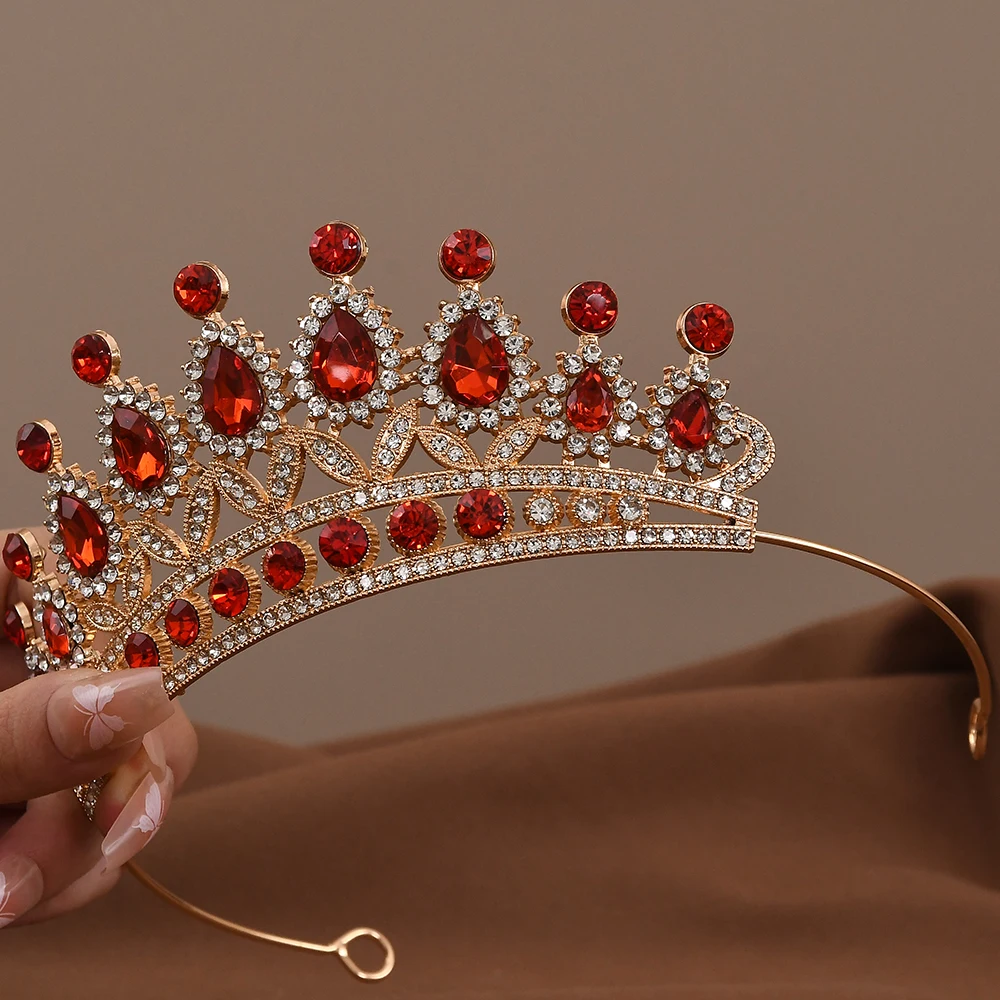 Crystal Crowns Leaf Shape Hair Comb Rhinestone Tiaras For Girls Bridal Wedding Birthday Party Children\'s Hair Accessories