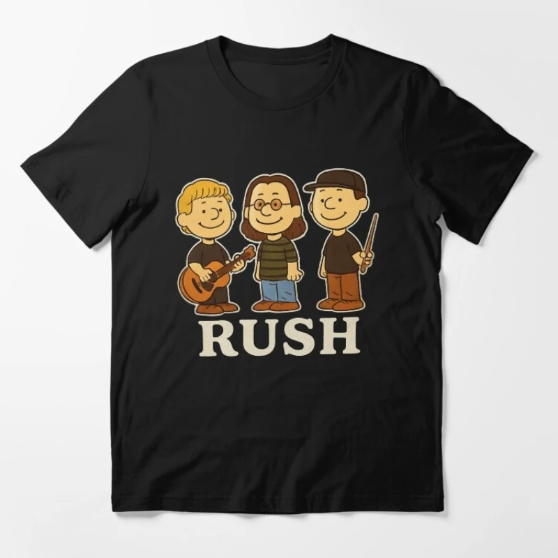 Rush x Peanuts cute style unisex 100%cotton shirt Y2k summer New O-Neck Short Sleeve hip hop oversized Men's Tshirt fan gifts