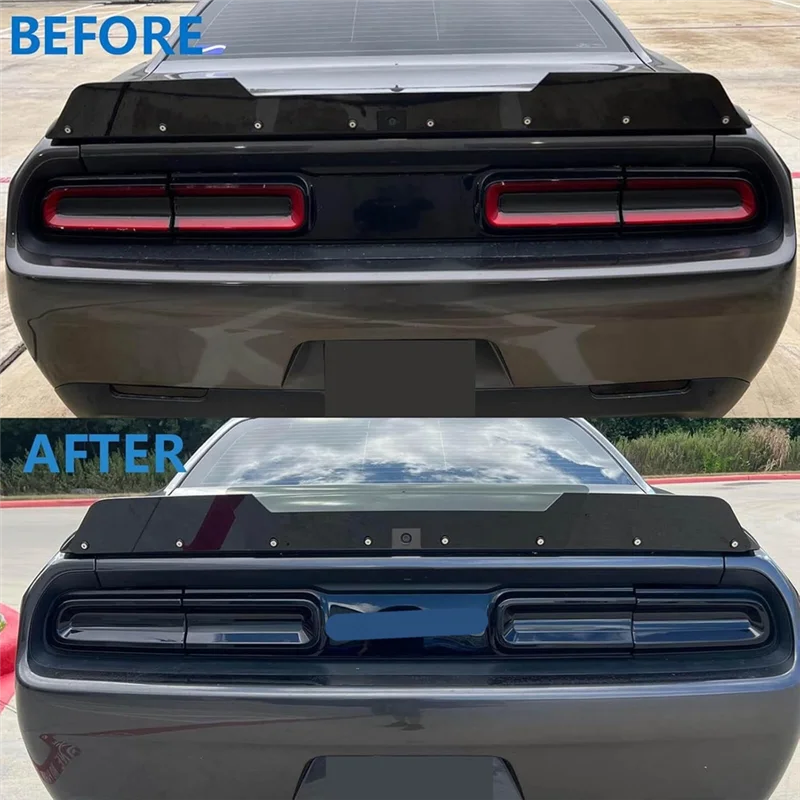

4Pcs Dodge Challenger Tail Light Covers For 2015-2024 Exterior Rear Guard Trim Accessories Frame Kit