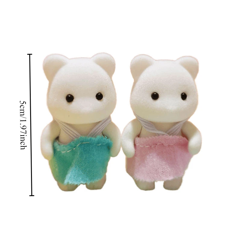 1:12 Simulation Forest Family doll accessories Reindeer Panda Dollhouse Figures Miniature Furniture Kitchen Accessories