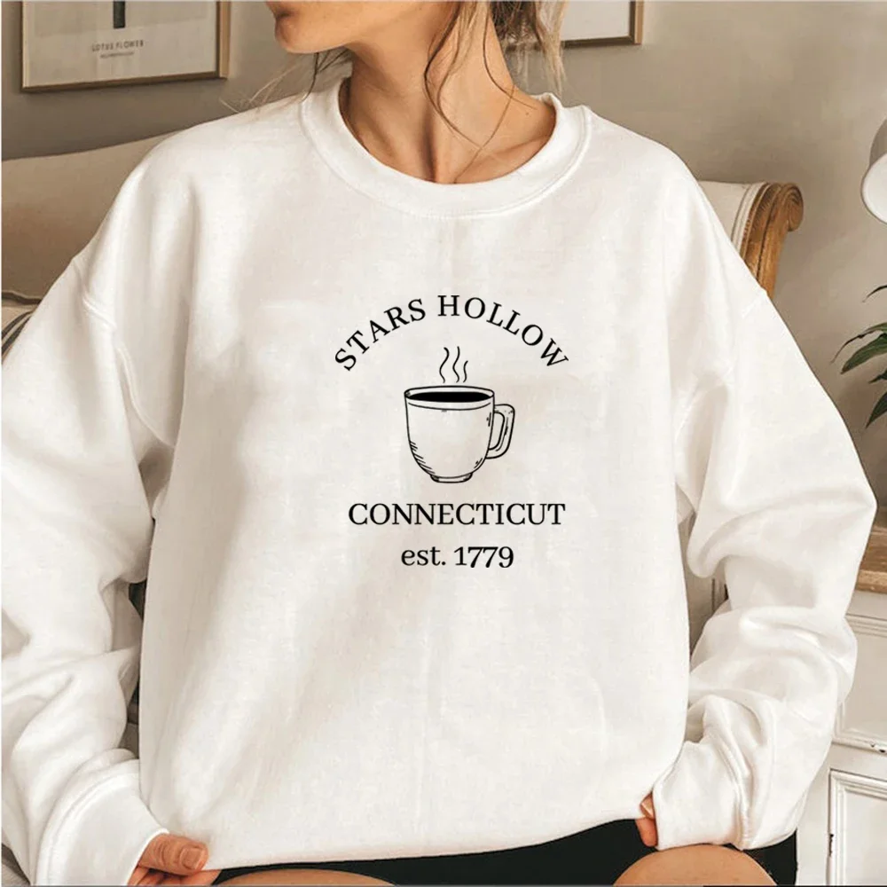 Stars Hollow Sweatshirt Gilmore Girl Merch Luke\'s Diner Sweatshirt Women Graphic Hoodies Long Sleeve Pullover Streetwear Hoodie