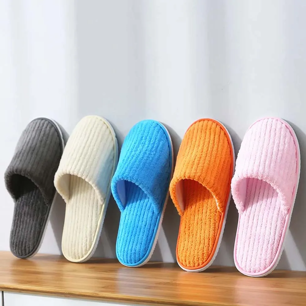 Winter Slippers Men Women Hotel Disposable Slides Home Travel Sandals Indoor Guest Travel Coral Fleece Slipper Hot Sale