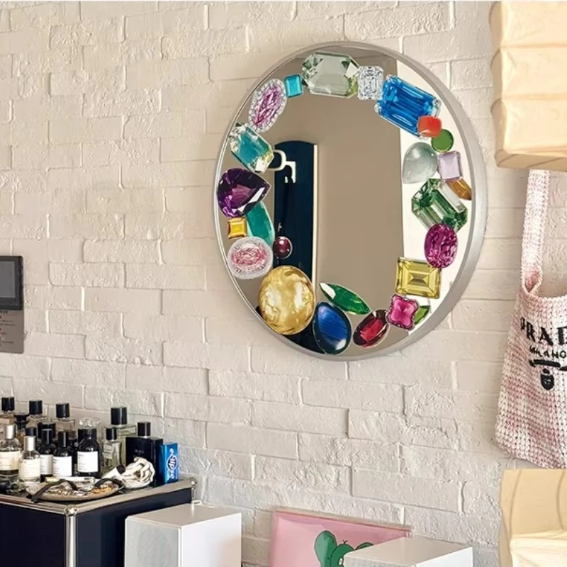 

Bauhaus Round Wall Mirror for Bedroom High End Vanity Mirror for Home Decor Minimalist Art Mirrors Restaurant Decor Painting