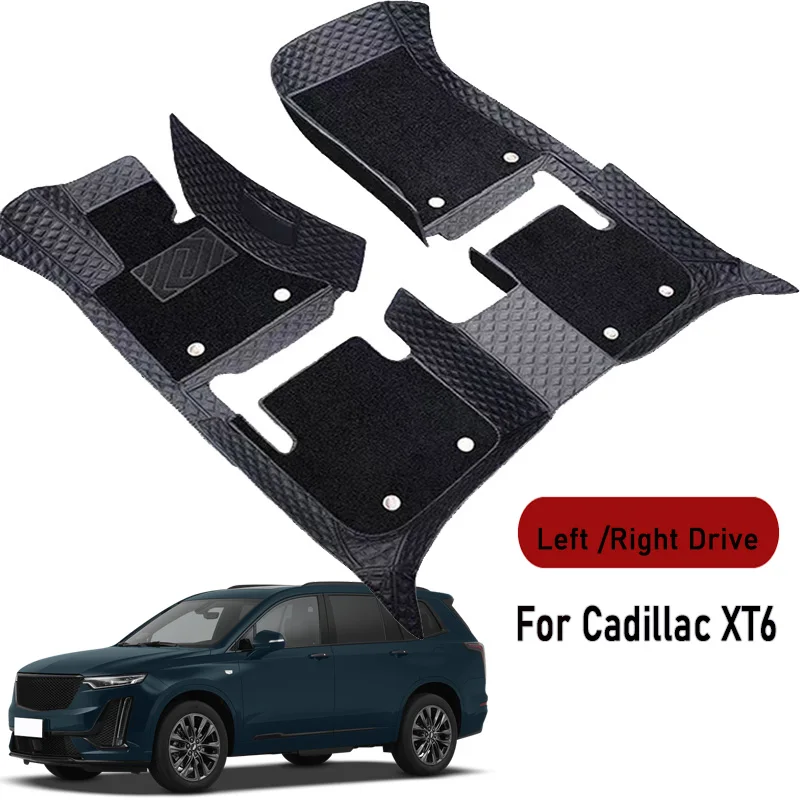 Car floor mats for Cadillac XT6 2020 2021 2022 2023 2024-2025 Customauto foot Pads automobile carpet cover interior accessories