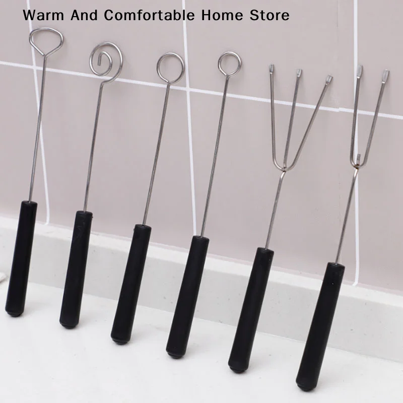 【SE】1Pcs Chocolate Dipping Tools Fork Spoons Set Cake Decorating Tools Decorative Plates Stainless Steel Tool DIY Candy Caker
