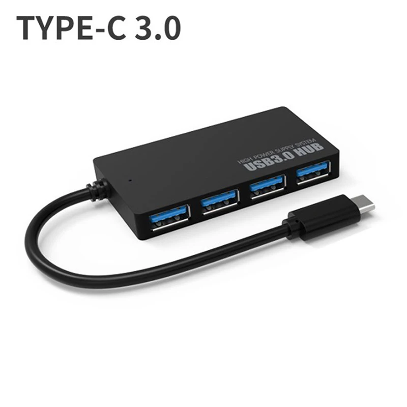 USB Hub USB 3.0 4 Port Type C HUB High Speed Data cable Convertor Adapter Support Multi Systems Plug and Play USB Adapter
