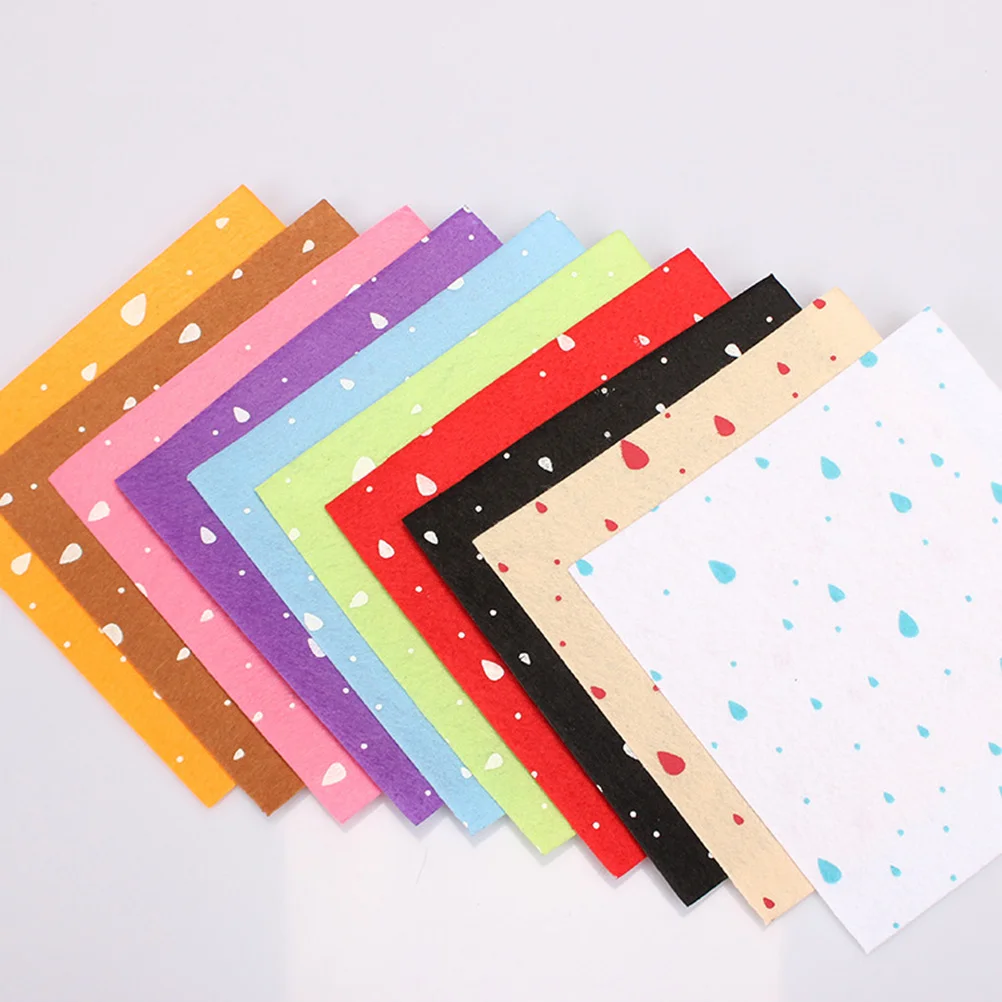 

10pcs 10 Raindrop Pattern Nonwoven Fabric Diy Felt Slices Felt Sheets Handmade Craft Decor Stationery 30X30Cm