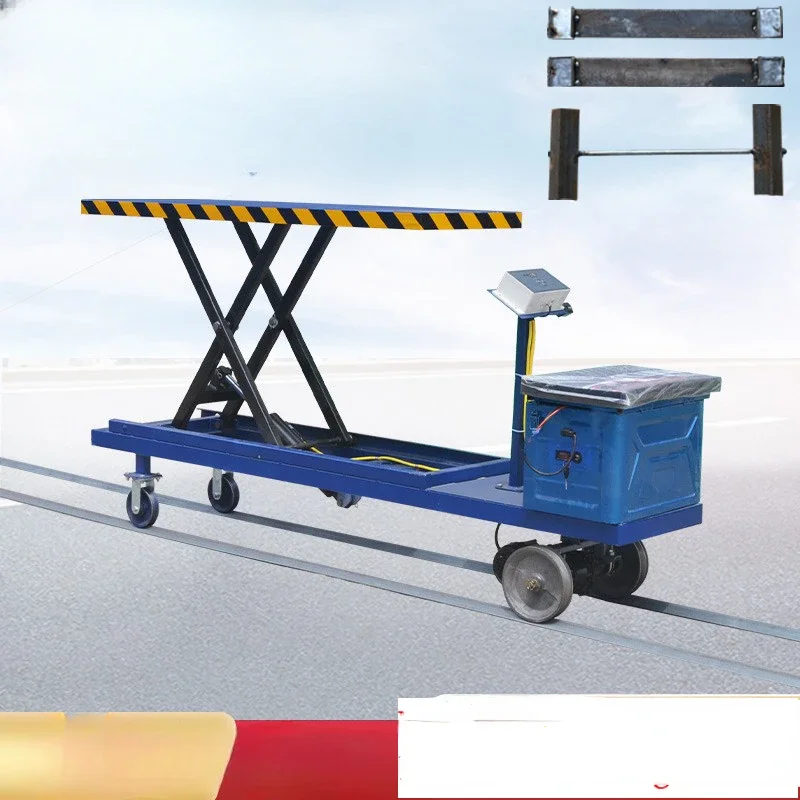 Small electric remote control track orchard warehouse turnover vehicle warehouse logistics transportation lifting platform