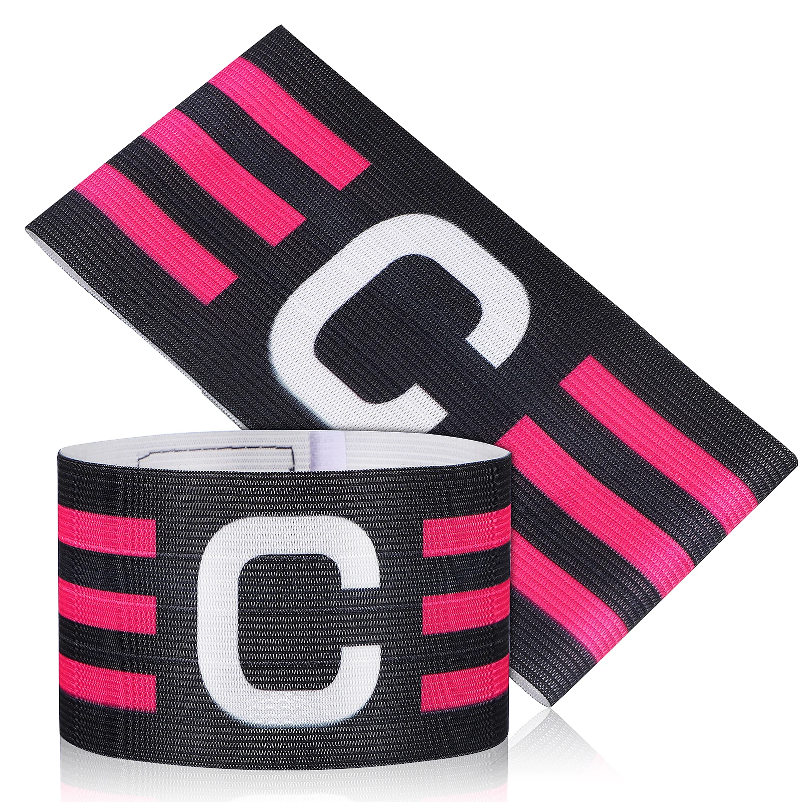 

2 Pcs Football Captain Armband Captains Long Sleeve Bands Soccer for Adult Black Child