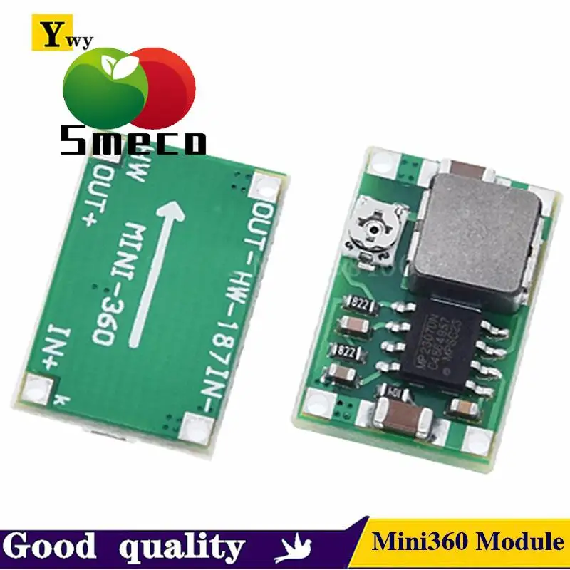 2pcs Mini360 DC-DC HM Buck Converter Step Down Power Supply Module 4.75-23V to 1-17V 340KHz Mini-360 Ultra-small+ 17x11x3.8mm