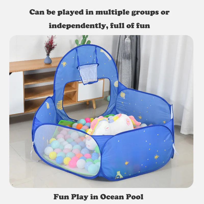 3 Pcs/set Portable Children's Tent Toys Indoor and Outdoor Play House Folding Crawling Tunnel Ocean Ball Pool Tents Beach Tent