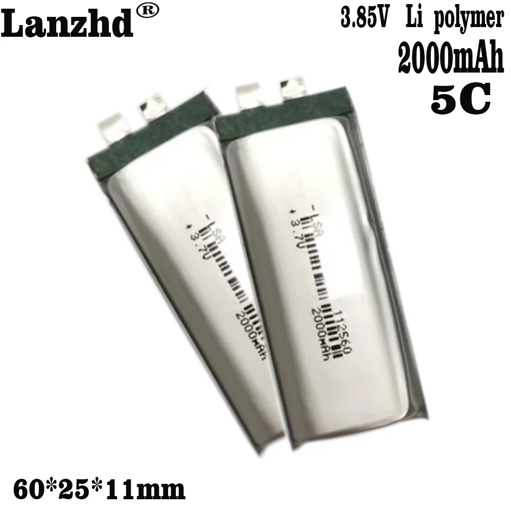 1-12pcs New 3.8V 112560 2000mAh Li-Polymer Replacement Battery 5C Cell For DJI Spark Drones DIY