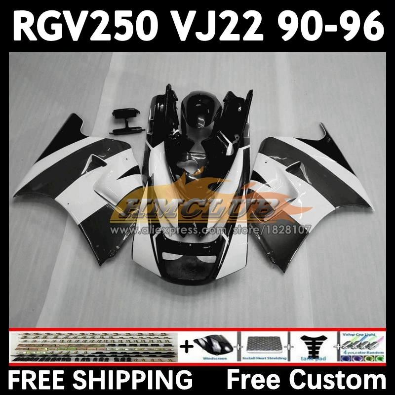 RGV250 For SUZUKI VJ22 1990 1991 1992 1993 1994 1995 1996 19No.132 white blk RGV-250 VJ 22 RGV 250 90 91 92 93 94 95 96 Fairing