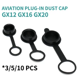 3/5/10pcs GX12 GX16 GX20 Aviation Circular Plug Socket Waterproof Dust Cap Welding Cable Connectors Rubber Protective Cover