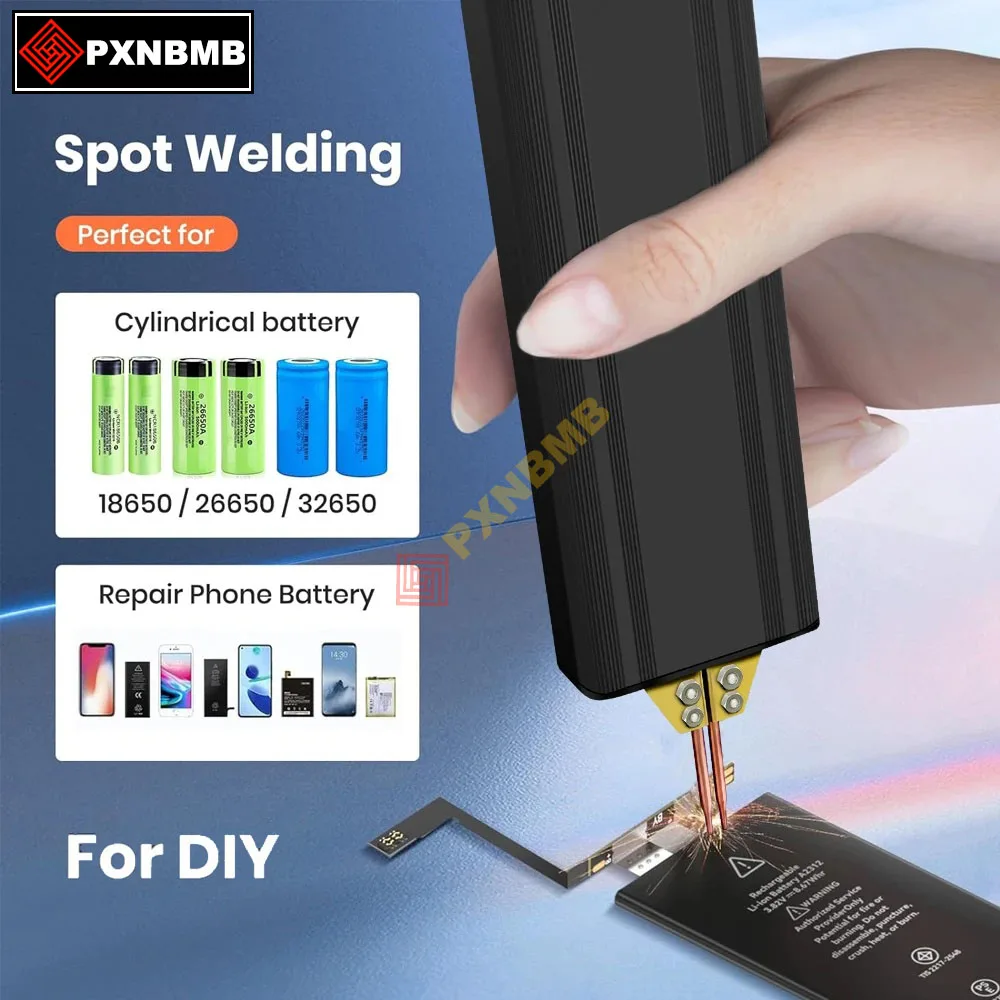 

PXNBMB DIY Portable Handheld Battery Type-c Spot Welder for 18650 Lithium Battery, Nickel Strip and Nickel Belt Welding 5 Gear