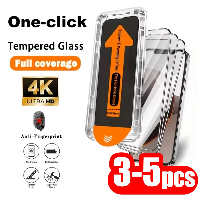 3-5PCS HD Screen Protector For Samsung A57 5G S26 Ultra S25 FE S24 S23 Plus A56 A55 A54 A53 A37 A36 A35 A34 A52 Tempered Glass