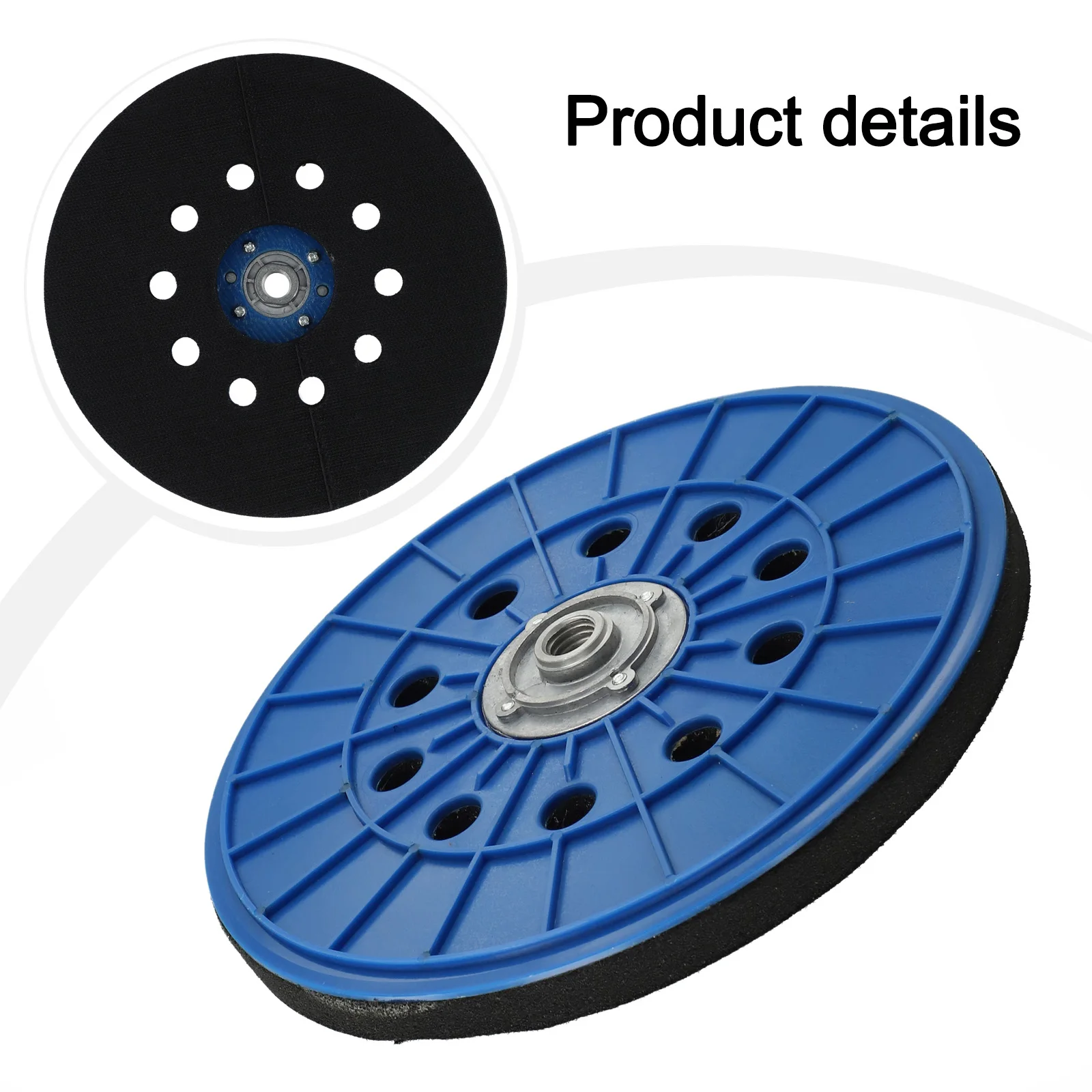 Sanding Disc Backup Pad 1 Pc 10 Hole 14mm Thread 230mm 9inch Blue For Dustless Sanders PP Cable Sanders Sander Pad