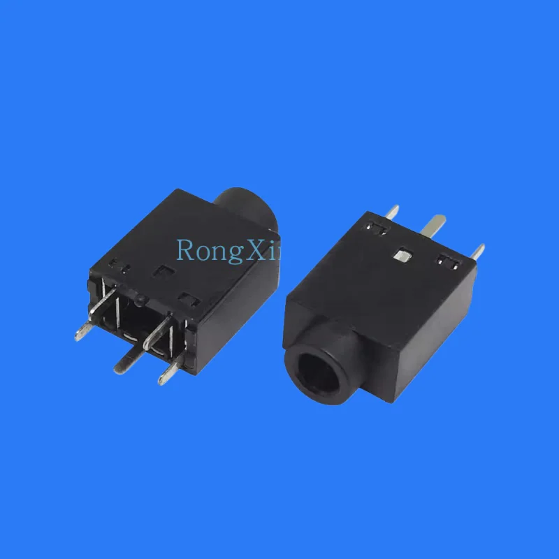 

100 шт./компл. PJ-358, разъем для наушников, 180-градусный вертикальный, 5-контактный, 1 фиксированный контакт, гнездо Ф 3,5 мм