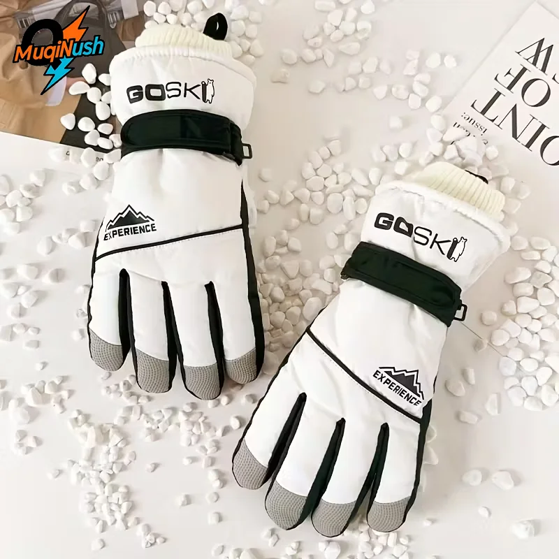 

MuqiNush Winter Gloves Men Women Warm Waterproof Ski Touch Screen Snow Gloves for Cold Weather For Skiing Hiking Running