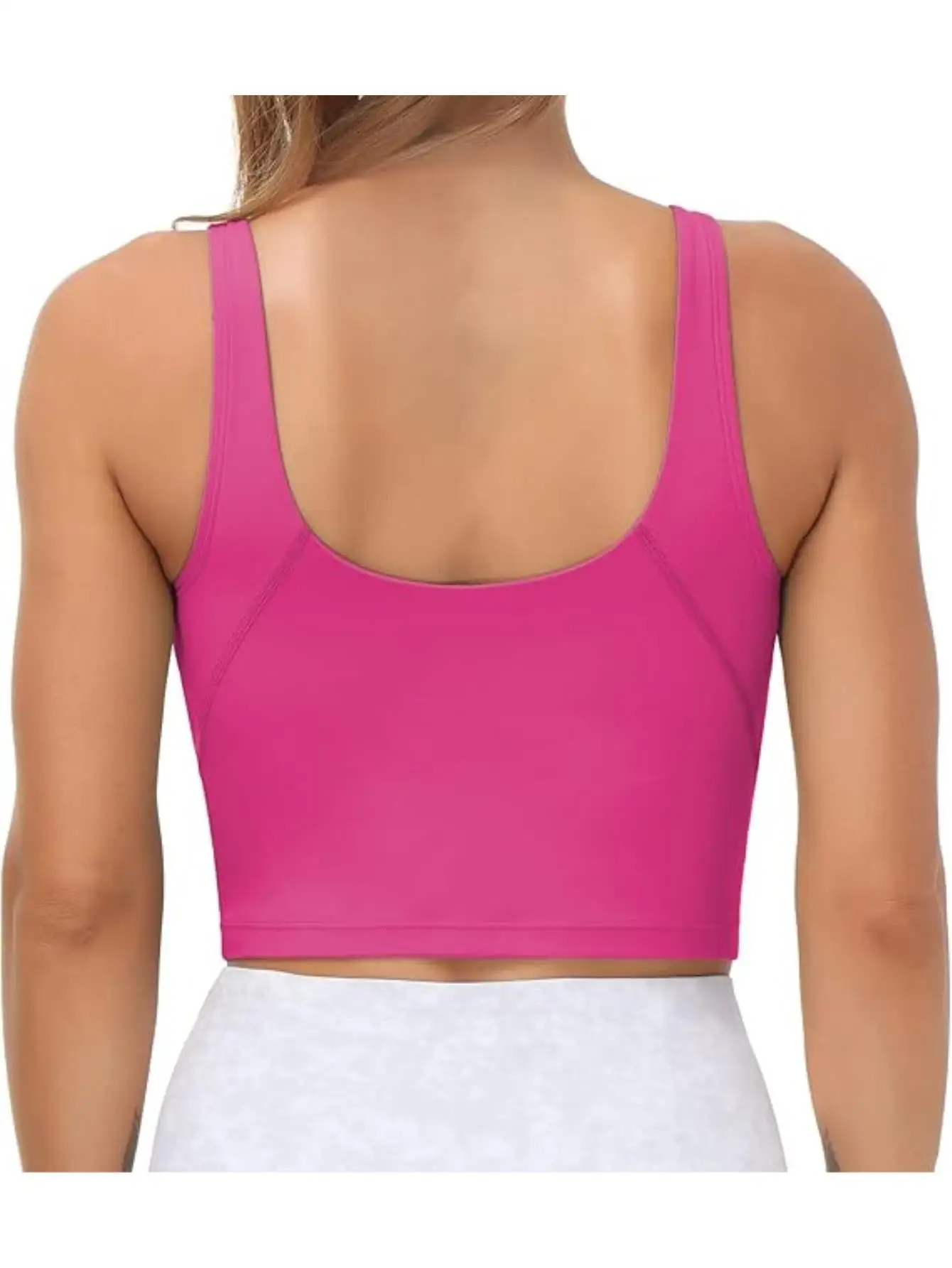 Women’s Longline Sports Bra Wirefree Padded Medium Support Yoga Bras Gym Running Workout Tank Tops