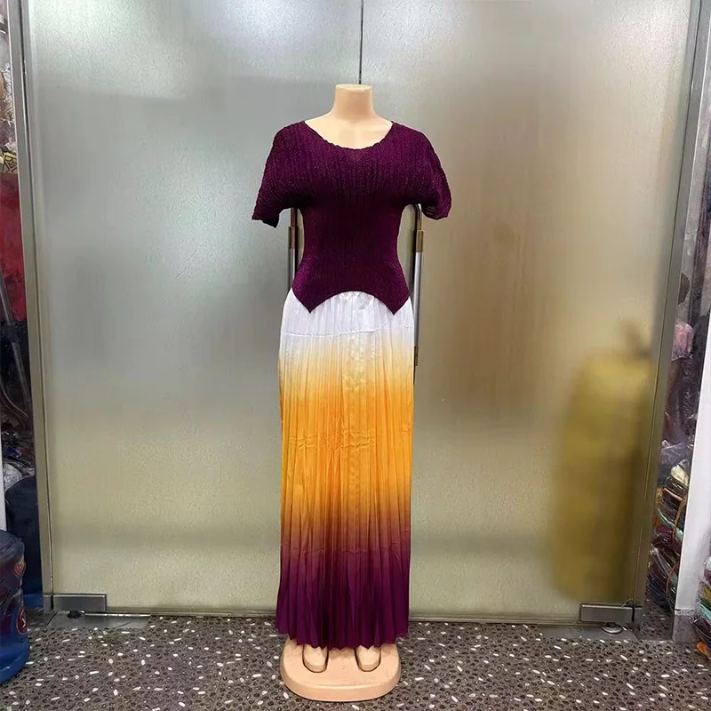 

Африканская одежда Дашики Африканская одежда для женщин Весна Осень Африка с коротким рукавом 2-х предметный топ Длинная плиссированная юбка Одинаковые комплекты