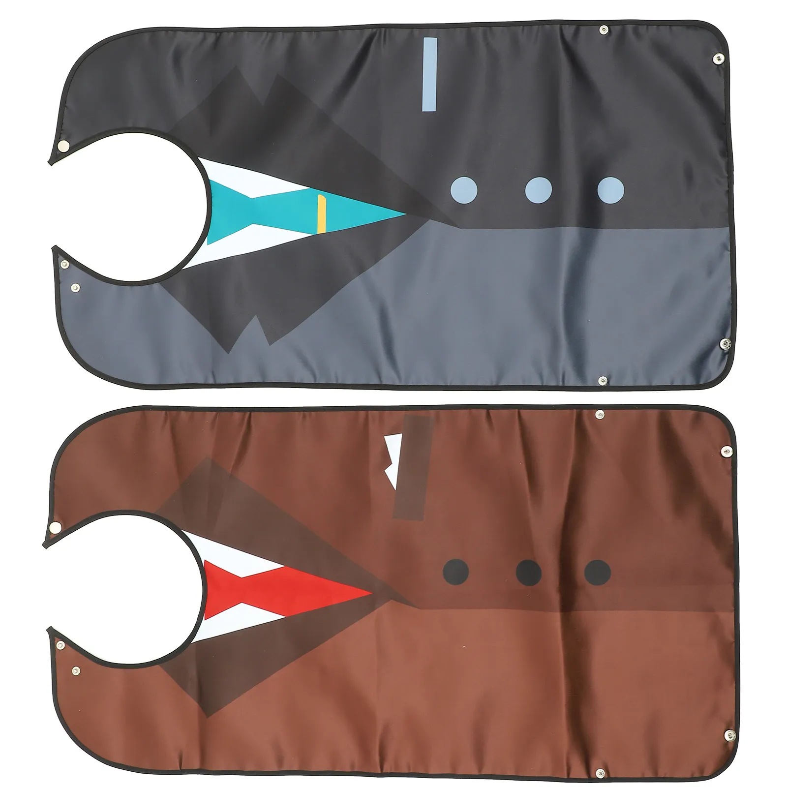 2Pcs Waterproof Adult Eating Bibs Reusable Clothing Protector Aprons for Elderly Patients Mealtime Feeding Saliva Towels