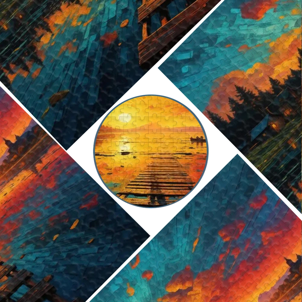 A 500/1000pcs Adult Puzzle Game, High Quality, a Fun Family Game for Stress Relief, Perfect for Birthdays, Christmas, Halloween view 3