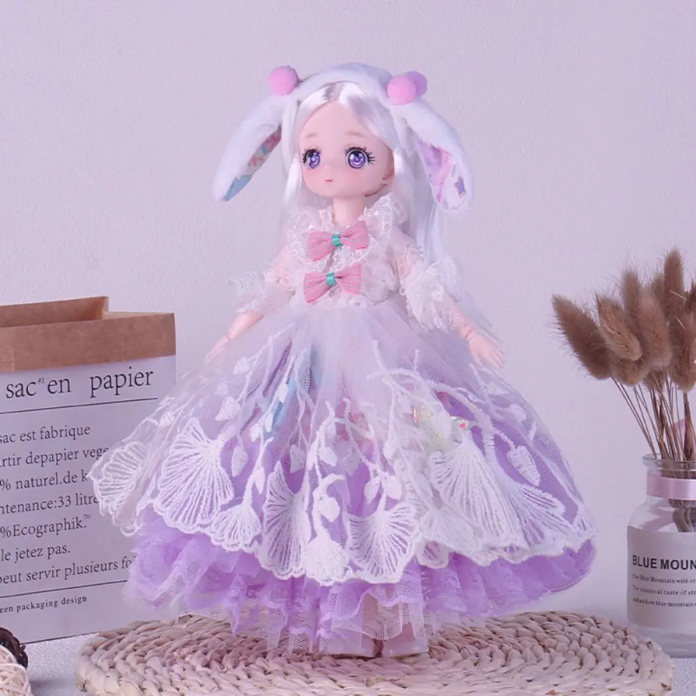 Mehrere bewegliche 30 cm Bjd-Puppenspielzeug, attraktive Augen, kugelgelenkiges Mädchen-DIY-Anziehspielzeug, abnehmbare Gelenkpuppe, BJD-Puppen