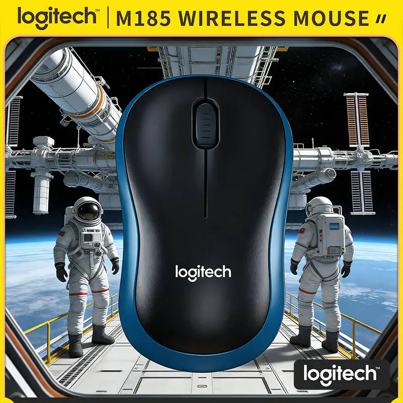 

Logitech M185 Optical Mouse with Auto-Sleep 1 AA Battery 12-Month Life 1000 DPI 10m Range Plug-and-Play Home Tool