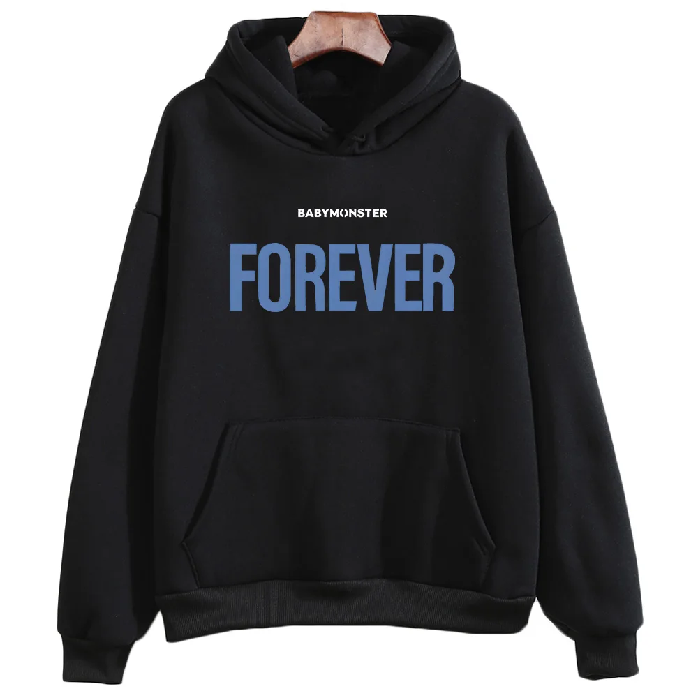 FOREVER Hooded for Autumn/Winter Gothic Comfortable Sweatshirts with Hooded O-neck Retro Clothing Moletom Punk Fleece Pullovers