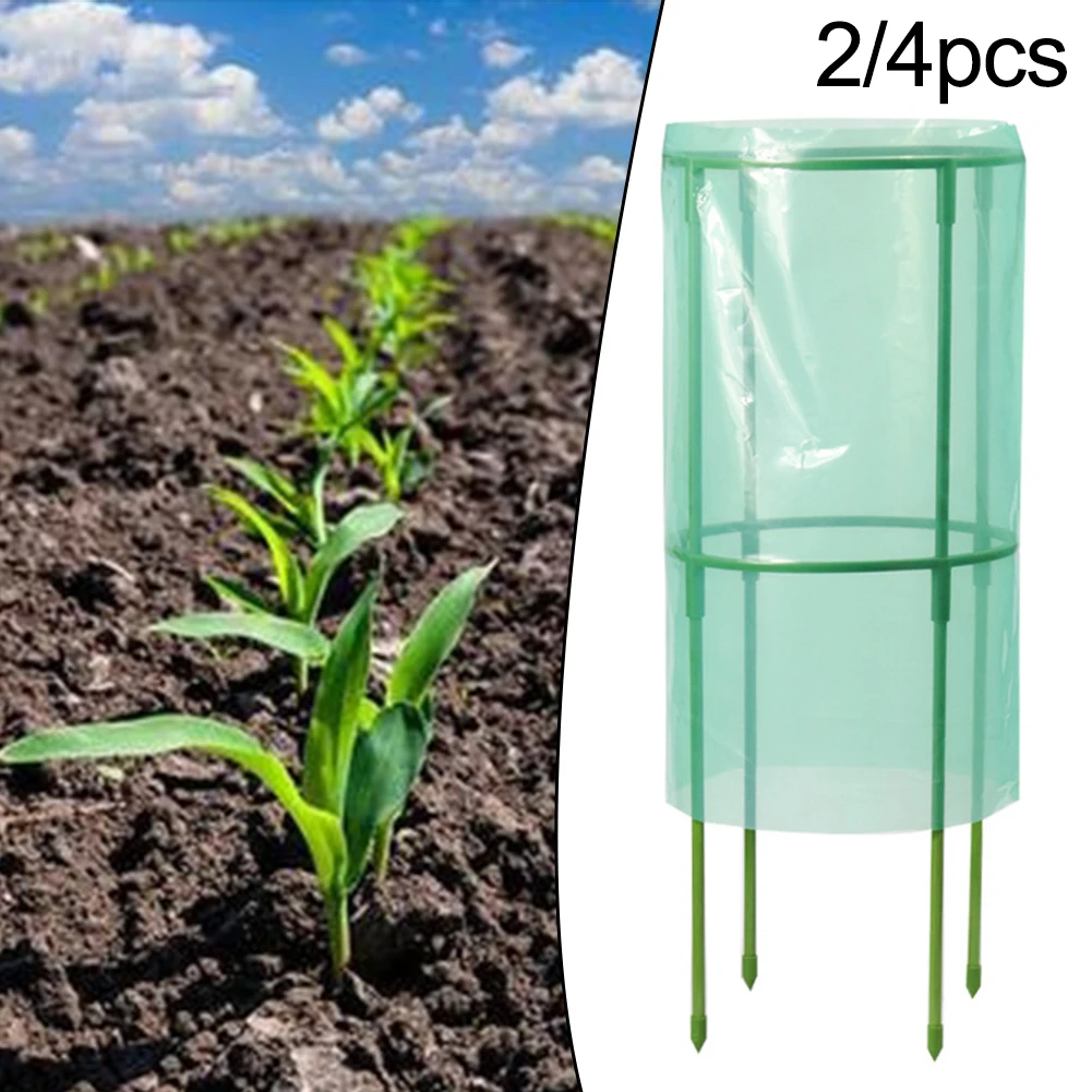 Vegetable and Shrub Protection Cage with PE Film Cover Designed to Provide Long Lasting Shield Against Wind and