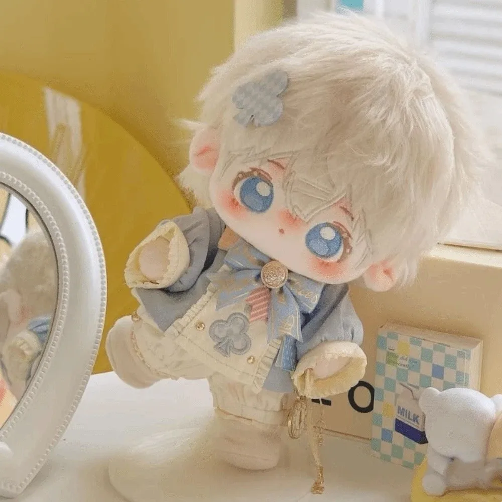 Vêtements de poupée en coton de 20CM, joli Design, déguisement d'animal, vêtements de poupée en peluche, dessin animé Kawaii, chapeau de lapin à longues oreilles, cadeau pour enfants