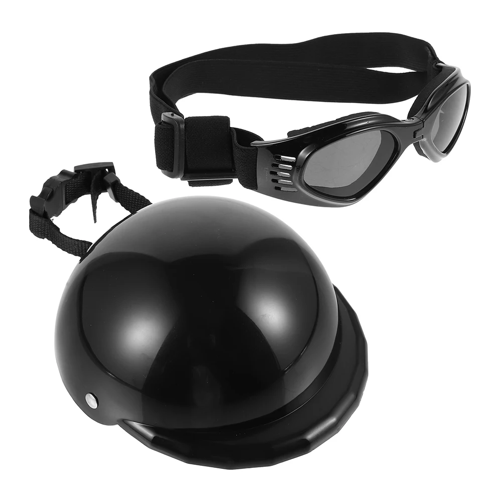

1Set Round Shaped Durable Lightweight Pet Helmet Glasses Design For Dogs Cats Daily Use And Outdoor Activities