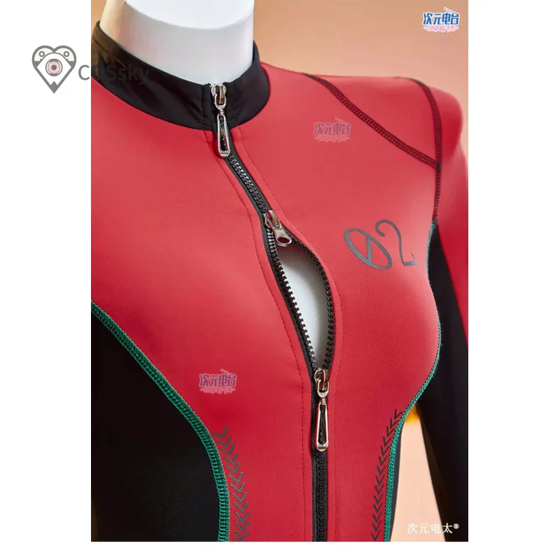 

Anime EVA Asuka Langley Soryu Cosplay Cosplay Costume Halloween Carnival Women Sportswear New Red Hooded tight-fitting Uniform
